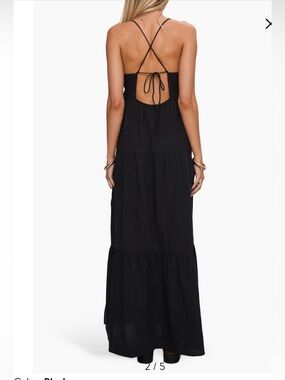 Princess Polly Chelsea Tiered Lace-Up Back Maxi Dress size 4 NWT